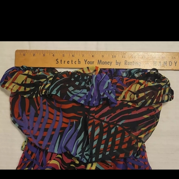 Dots Dress Size S Multicolored Strapless Maxi - Picture 3 of 6